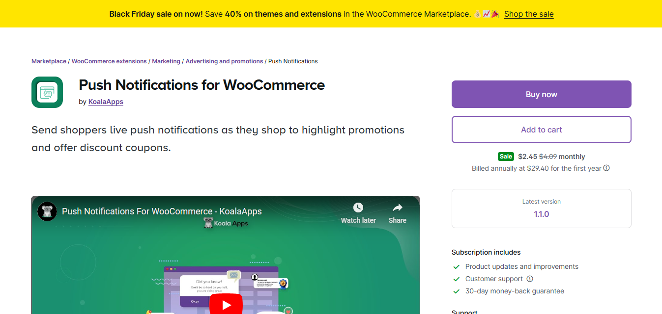 WooCommerce Push Notifications Plugins