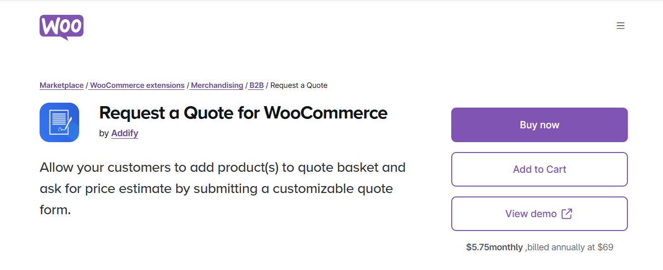 Woo Product Inquiry and Quote Plugin for WooCommerce