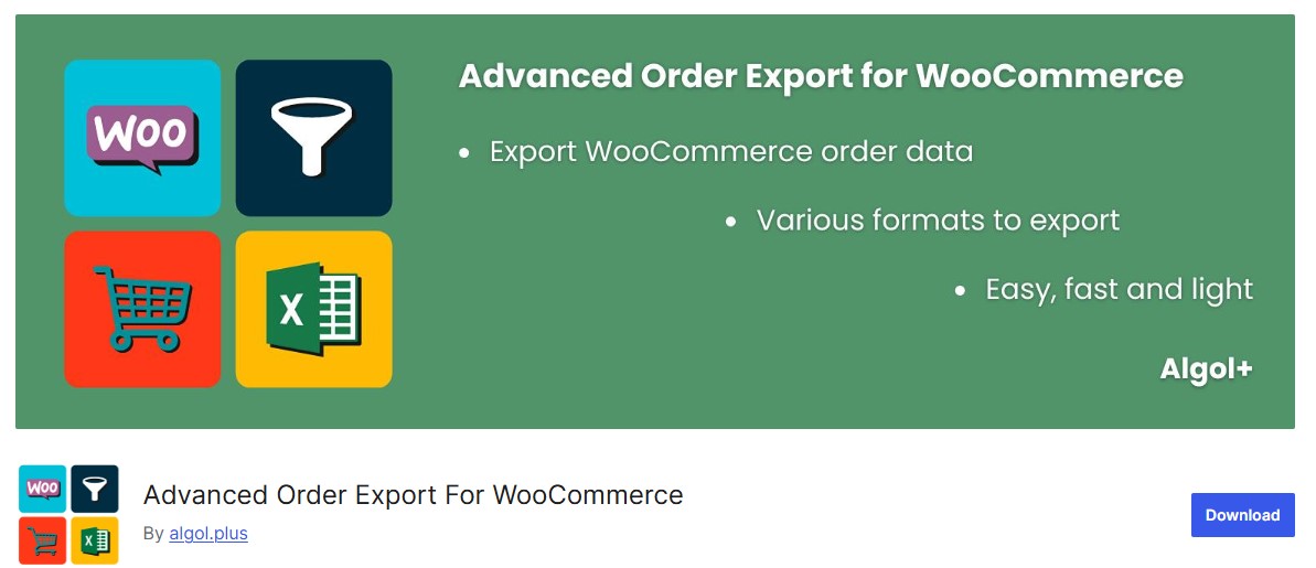 Advanced Order Export for WooCommerce