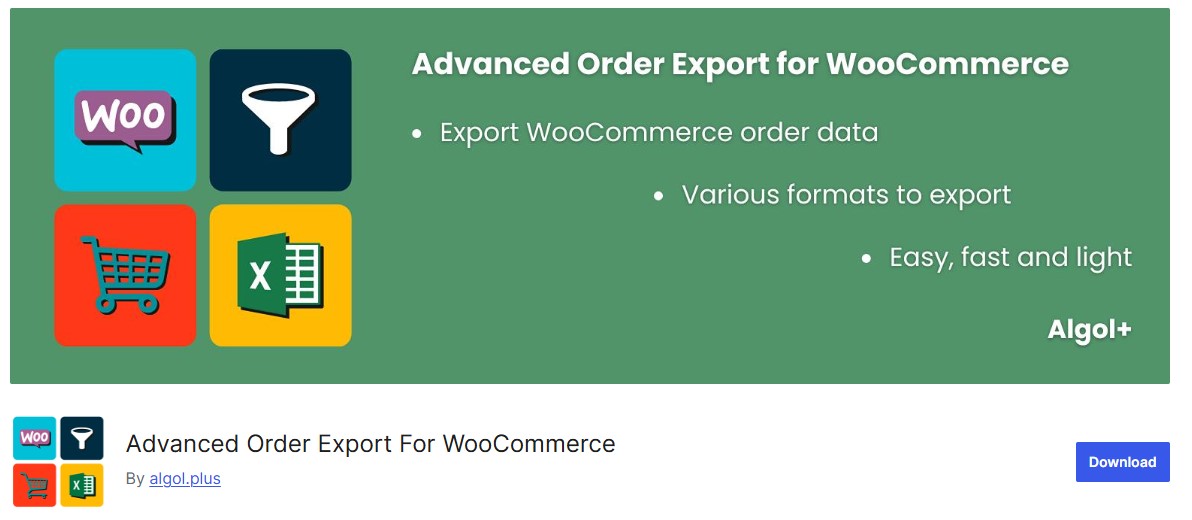 Advanced Order Export For WooCommerce