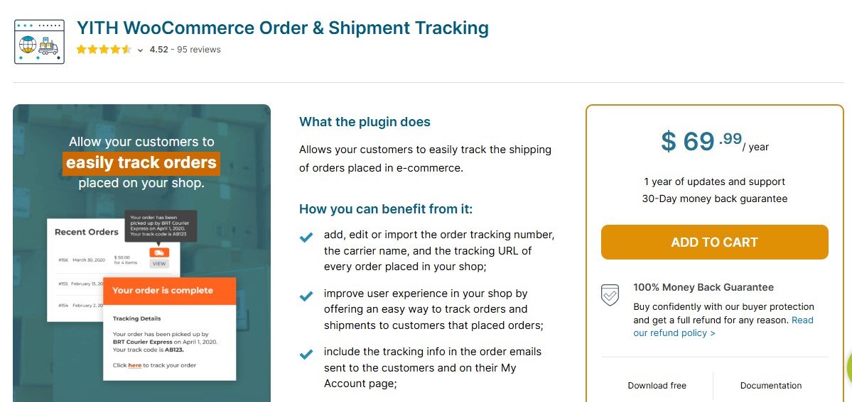 YITH WooCommerce Order & Shipment Tracking