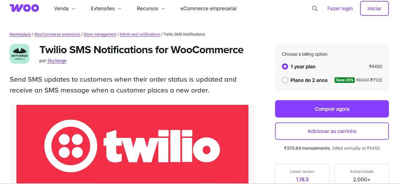 WooCommerce Twilio SMS Notifications