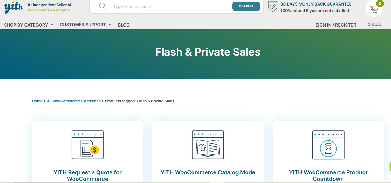 YITH WooCommerce Flash Sales & Private Sales