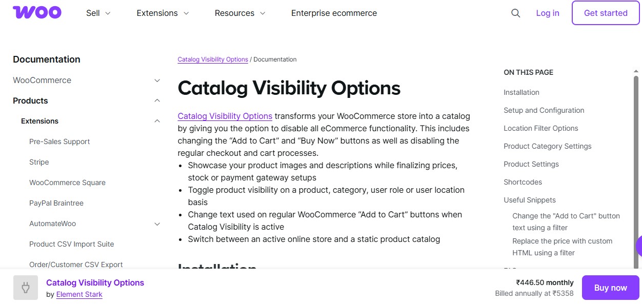 Catalog Visibility Options by Iconic
