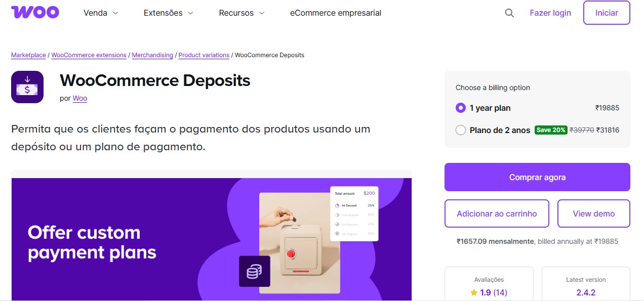 WooCommerce Deposits