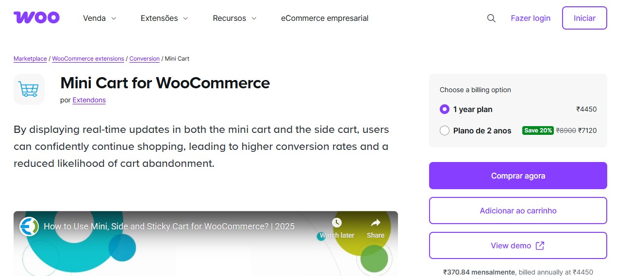 WooCommerce Mini Cart