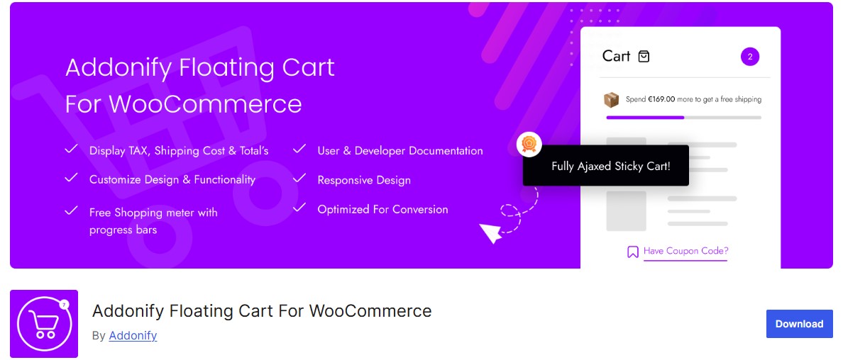 Addonify Floating Cart