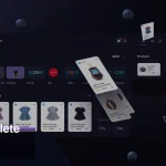 Your Complete Guide to WooCommerce - dark abstract dashboard interface with floating UI elements and product cards