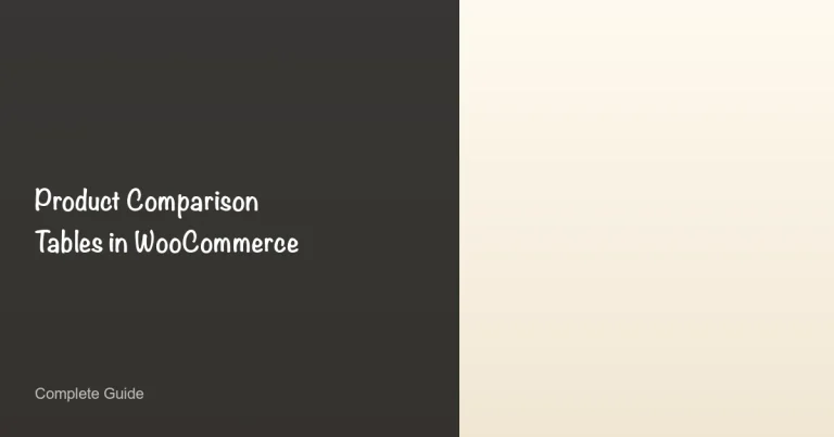 How to add product comparison tables in WooCommerce complete guide