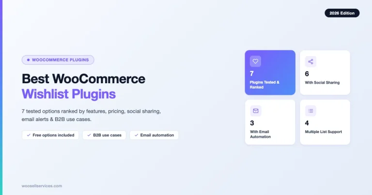 Best WooCommerce Wishlist Plugins: 7 Tested Options Ranked for 2026 - feature comparison infographic