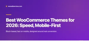 Banner for best WooCommerce themes 2026