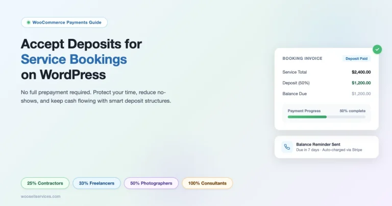 Accept Deposits for Service Bookings WordPress