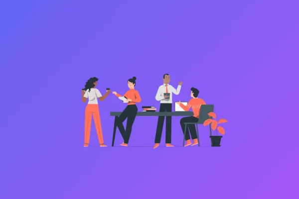 Illustration representing a marketplace selling ad space to complementary businesses with WB Ad Manager