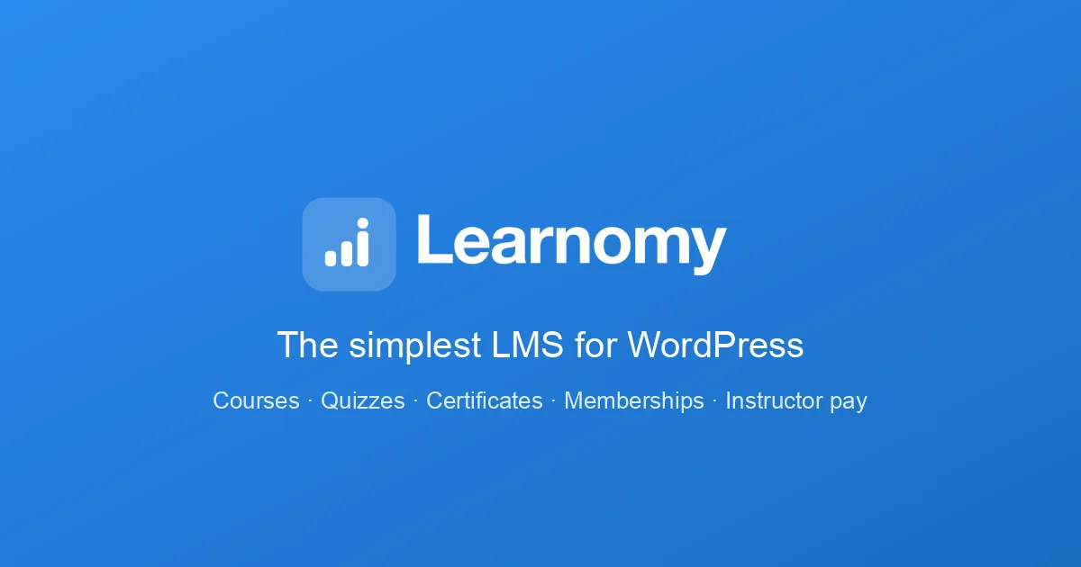 Learnomy standalone LMS platform for course sales and certification