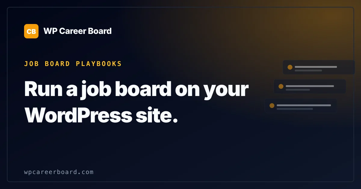 WP Career Board employer dashboard used alongside a service marketplace